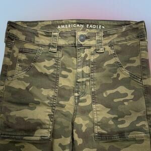 AMERICAN EAGLE Women’s 6 X-Short Camouflage HIGH RISE JEGGINGS